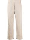 THOM BROWNE NEUTRAL TAILORED STRAIGHT-LEG TROUSERS