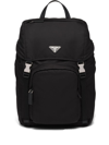 Prada Logo-plaque Multi-pocket Backpack In Nero