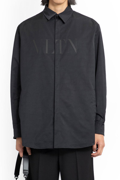 Valentino Technical Fabric Overshirt In Black