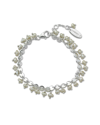 Samuel B. Sterling Silver Imitation Pearl Charm Bracelet