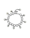 SAMUEL B. SAMUEL B. SILVER PEARL CHARM BRACELET