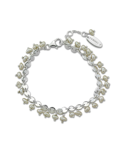 Samuel B. Silver Pearl Charm Bracelet