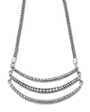 Samuel B. Silver Triple Bar Necklace In Silver