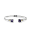 SAMUEL B. SAMUEL B. 18K & SILVER 4.60 CT. TW. AMETHYST BANGLE BRACELET