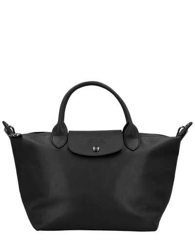 Longchamp Le Pliage X-large Leather Bag In Black