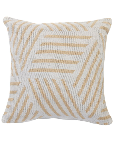 Lr Home Modern Striped Tan & White Decorative Pillow In Brown