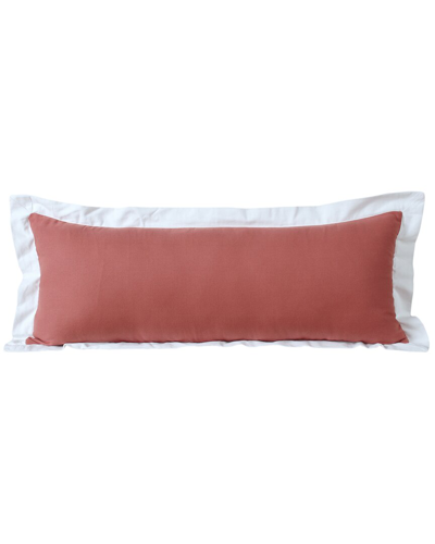 Lr Home Coral Bordered Flange Lumbar Decorative Pillow In Orange