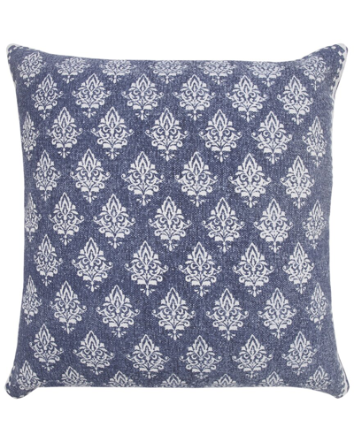 Lr Home Traditional Fairytale Motif Stonewashed Decorative Pillow In Blue