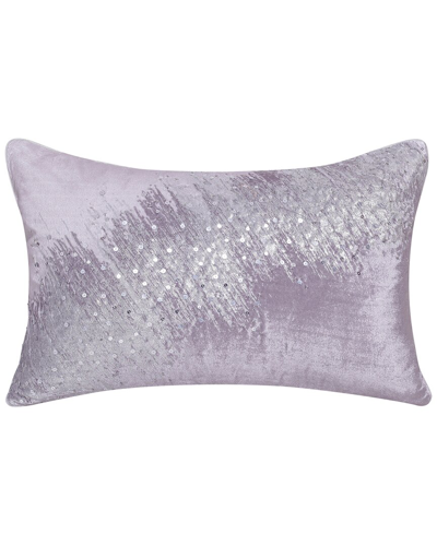 Lr Home Chloe Grey & Silver Abstract Sequined Decorative Pillow