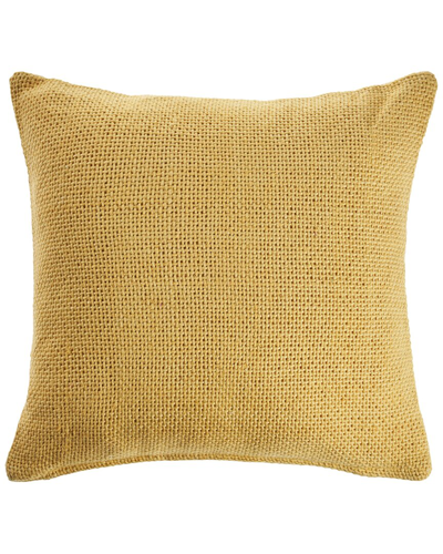 Lr Home Everyday Casual Light Mustard Solid Decorative Pillow In Gold