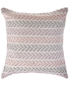 Lr Home Sofie Woven Chevron Striped Pink & Purple Decorative Pillow In Pink