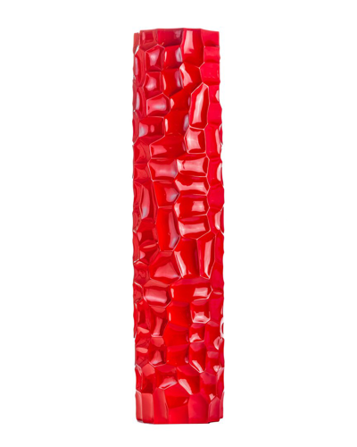 Finesse Decor Textured Honeycomb Vase // Red, 36"