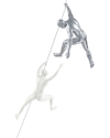 Finesse Decor Climbing Couple Set Of 2 Wall Sculptures In White