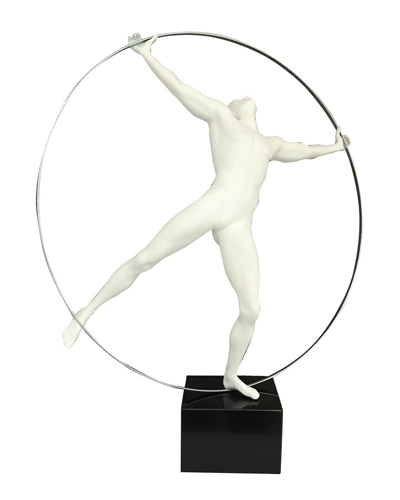 Finesse Decor Ring Man Sculpture In White
