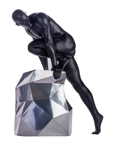 Finesse Decor Sensuality Man Sculpture In Black