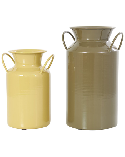 Peyton Lane Set Of 2 Decorative Jug Vases In Multicolor