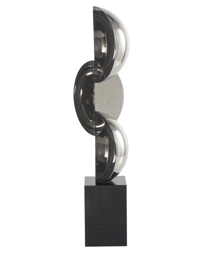 Peyton Lane Geometric Crystal Two-tone Sculpture In Black