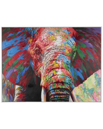 Peyton Lane Elephant Paint Splatter Canvas Wall Art