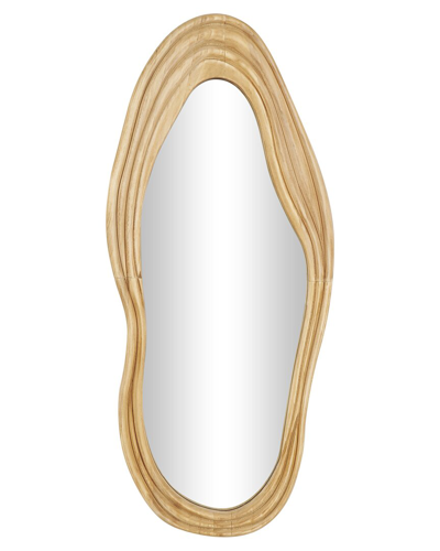 Peyton Lane Abstract Wavy Wall Mirror In Brown