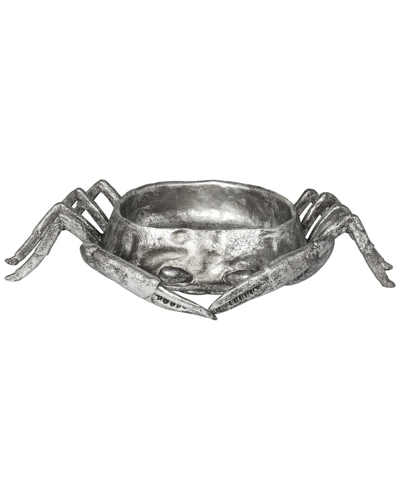 Peyton Lane Decorative Weathered Crab Bowl In Silver