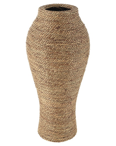 Peyton Lane Seagrass Handmade Tall Wrapped Vase In Brown