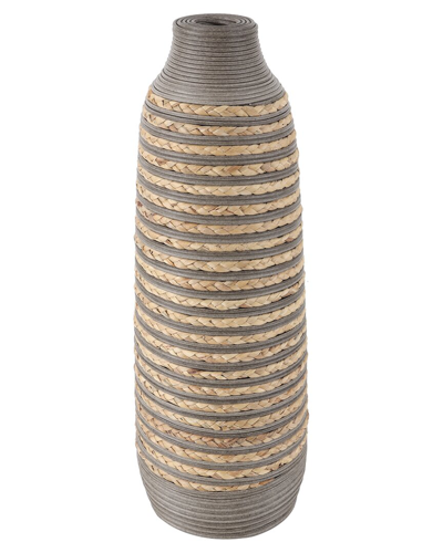 Peyton Lane Seagrass Handmade Braided Vase In Brown