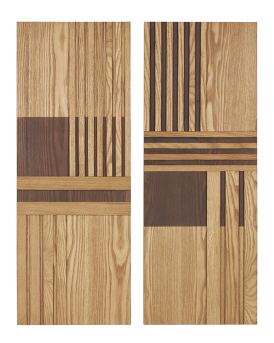 Peyton Lane Set Of 2 Geometric Handmade Wall Art Pieces In Brown