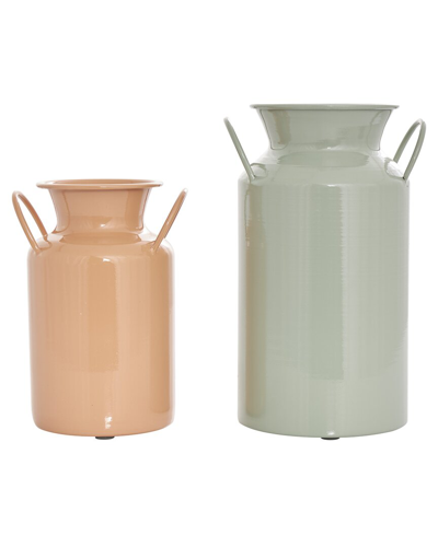 Peyton Lane Set Of 2 Decorative Jug Vases In Multicolor