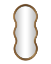 Peyton Lane Wavy Shaped Wall Mirror In Gold