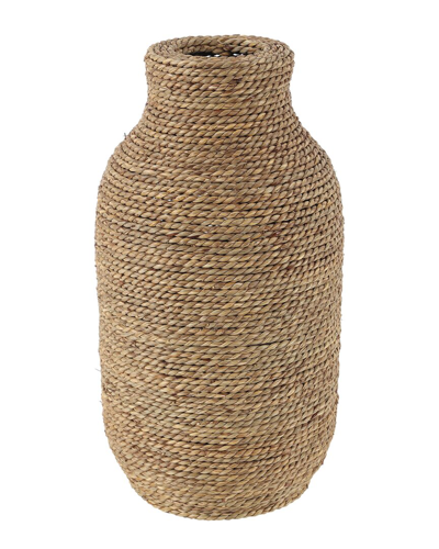 Peyton Lane Seagrass Handmade Wrapped Vase In Brown