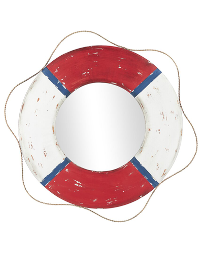 Peyton Lane Lifesaver Wall Mirror In Red