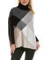 Joseph A Oversize Colorblock Turtleneck Sweater