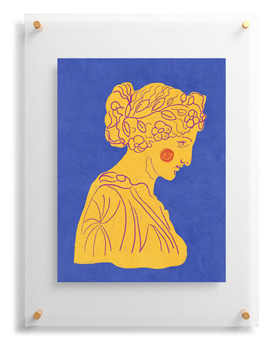 Deny Designs Gigi Rosado Ancient Beauty Floating Acrylic Print In Blue