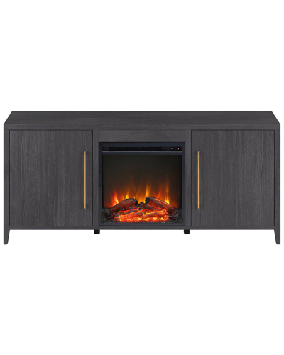 Abraham + Ivy Jasper Rectangular Tv Stand With Log Fireplace For Tvs Up To  65in