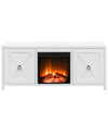 ABRAHAM + IVY ABRAHAM + IVY GRANGER RECTANGULAR TV STAND WITH LOG FIREPLACE FOR TVS UP TO  65IN