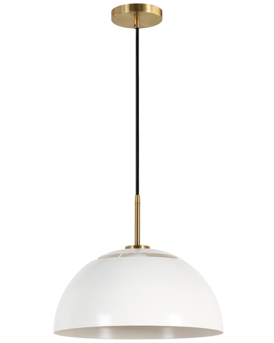 Abraham + Ivy Jordyn 16in Wide Pendant With Metal Shade In White