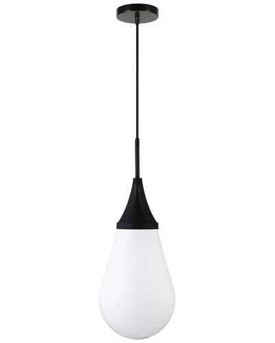Abraham + Ivy Ambrose 8.63in Pendant With Glass Shade In Bronze