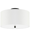 Abraham + Ivy Ellis 16in Flush Mount With Fabric Shade In Black