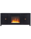 ABRAHAM + IVY ABRAHAM + IVY JUNIPER RECTANGULAR TV STAND WITH CRYSTAL FIREPLACE FOR TVS UP  TO 65IN