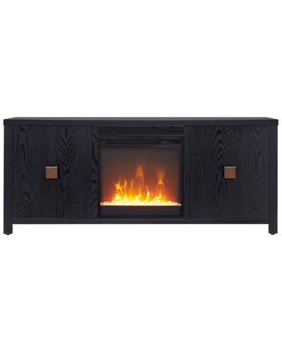 ABRAHAM + IVY ABRAHAM + IVY JUNIPER RECTANGULAR TV STAND WITH CRYSTAL FIREPLACE FOR TVS UP  TO 65IN