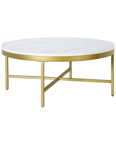 ABRAHAM + IVY ABRAHAM + IVY XIVIL 36IN ROUND COFFEE TABLE WITH FAUX MARBLE TOP