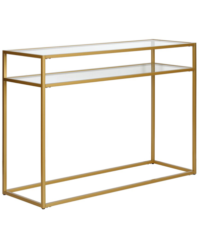 Abraham + Ivy Addison 42in Rectangular Console Table With Glass Shelf