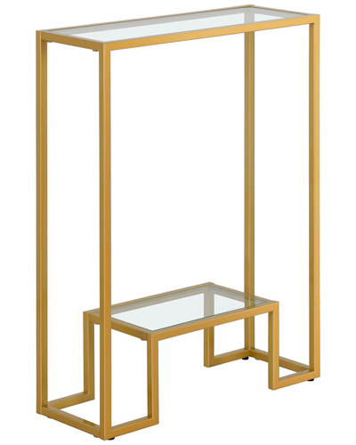 Abraham + Ivy Athena 22in Rectangular Console Table In Gold