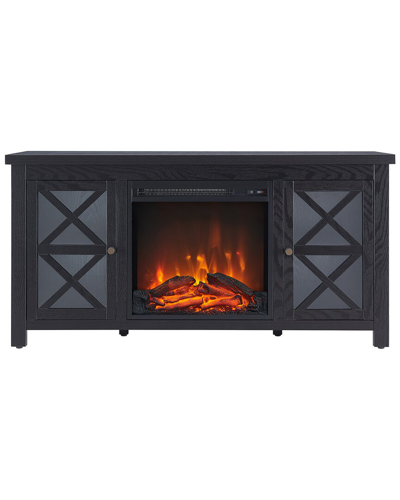 Abraham + Ivy Colton Rectangular Tv Stand With Log Fireplace For Tvs Up To  55in