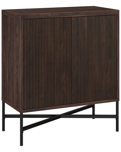 Abraham + Ivy Brighton 28 Wide Rectangular Accent Cabinet In Brown