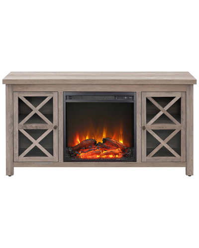 ABRAHAM + IVY ABRAHAM + IVY COLTON RECTANGULAR TV STAND WITH LOG FIREPLACE FOR TVS UP TO  55IN