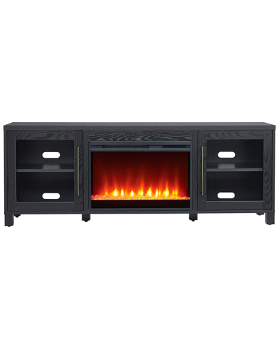 Abraham + Ivy Quincy Rectangular Tv Stand With 26in Crystal Fireplace For Tvs  Up To 75in