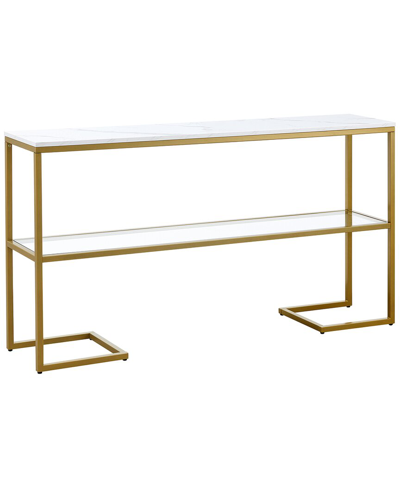Abraham + Ivy Errol 55in Rectangular Console Table With Faux Marble Top
