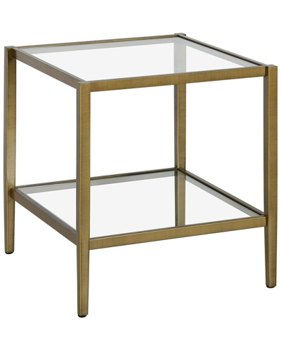 ABRAHAM + IVY ABRAHAM + IVY HERA 20IN SQUARE SIDE TABLE WITH GLASS SHELF