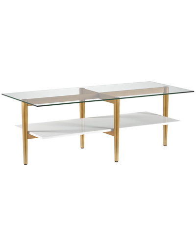 Abraham + Ivy Otto 47in Rectangular Coffee Table With Shelf